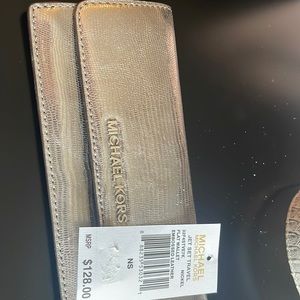 New never used Michael Kors croc leather wallet